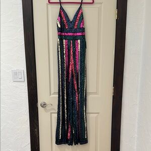 Express Multicolor Sequin Jumpsuit